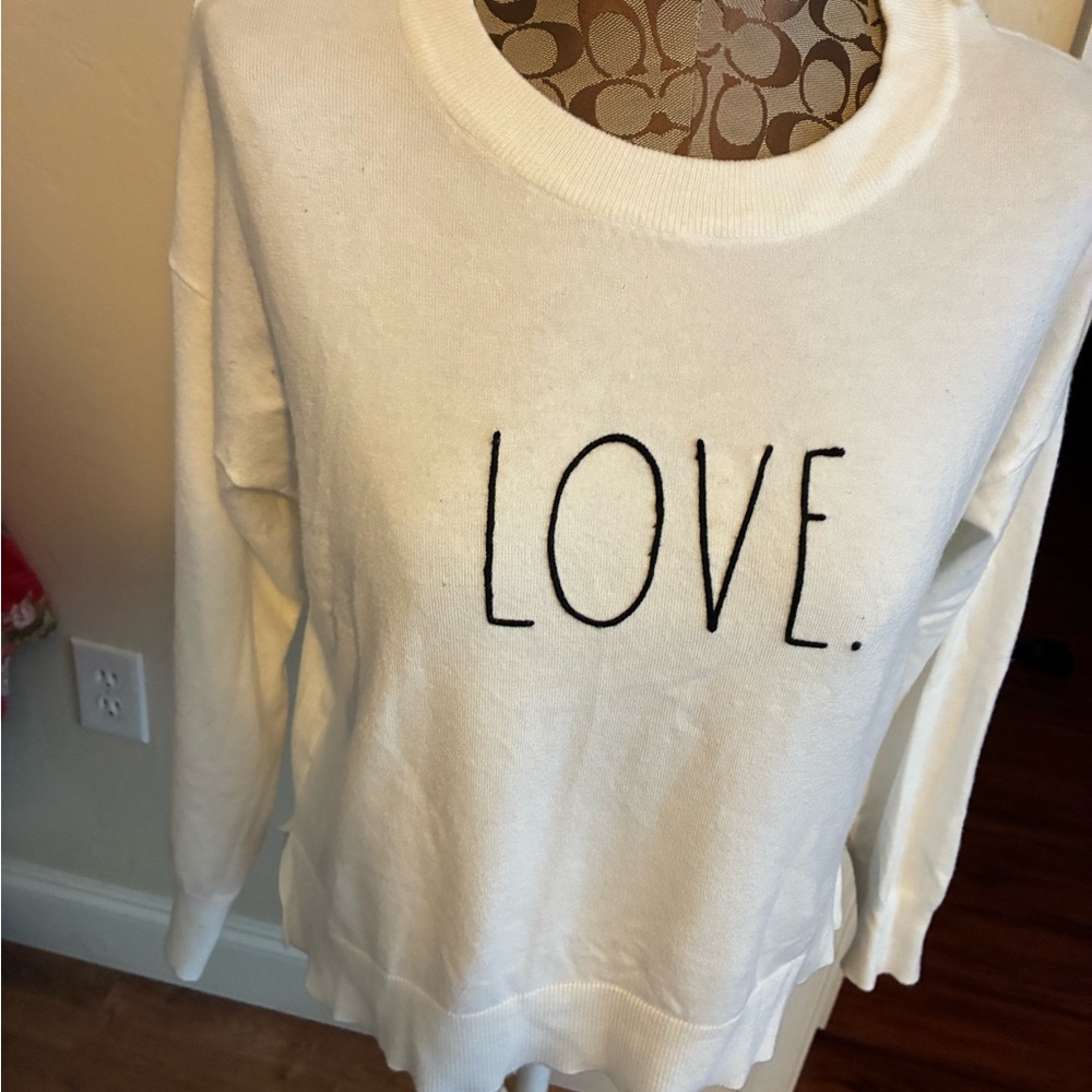 Rae Dunn White “LOVE”  Sweatshirt